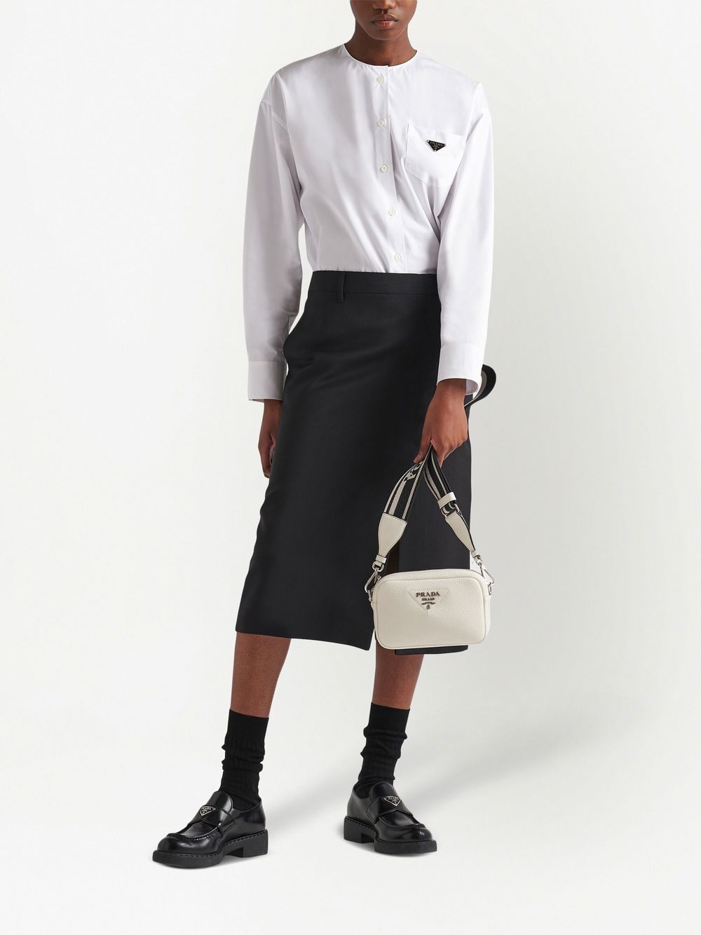 Pra*a logo-plaque crossbody bag