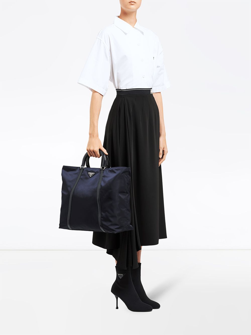 Pra*a logo plaque tote bag