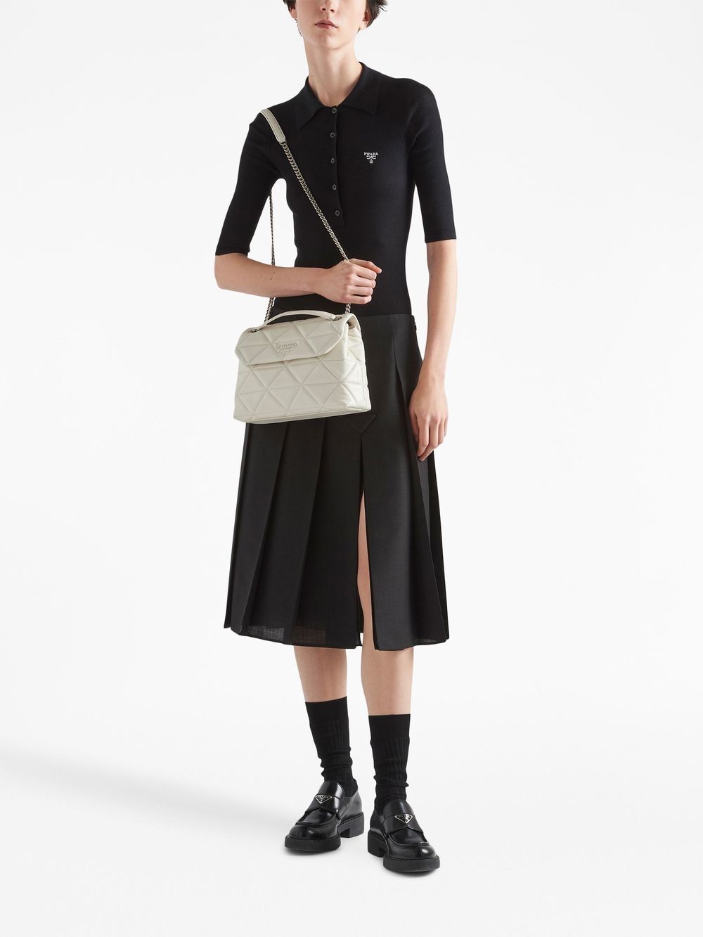 Pra*a large Pra*a spectrum nappa leather bag