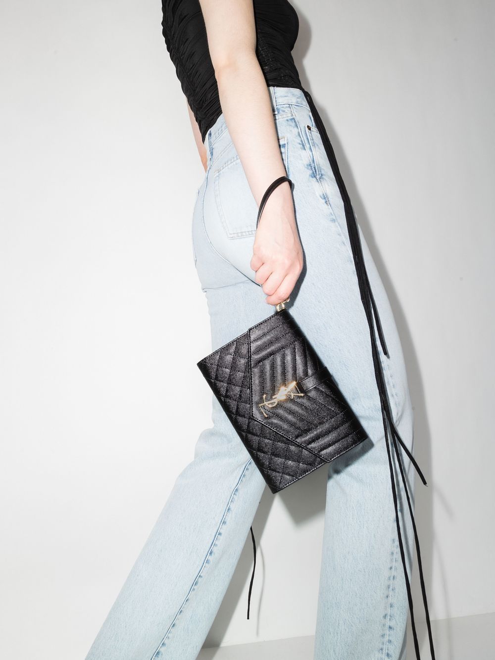 Saint Laurent Monogram envelope clutch bag