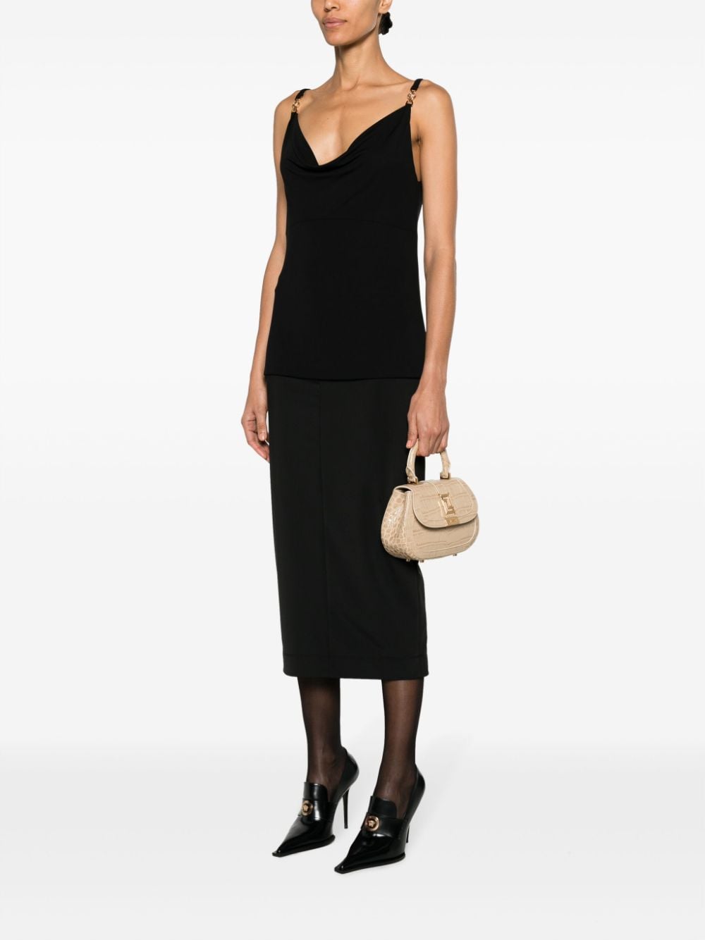 Versace Greca Goddess embossed mini bag