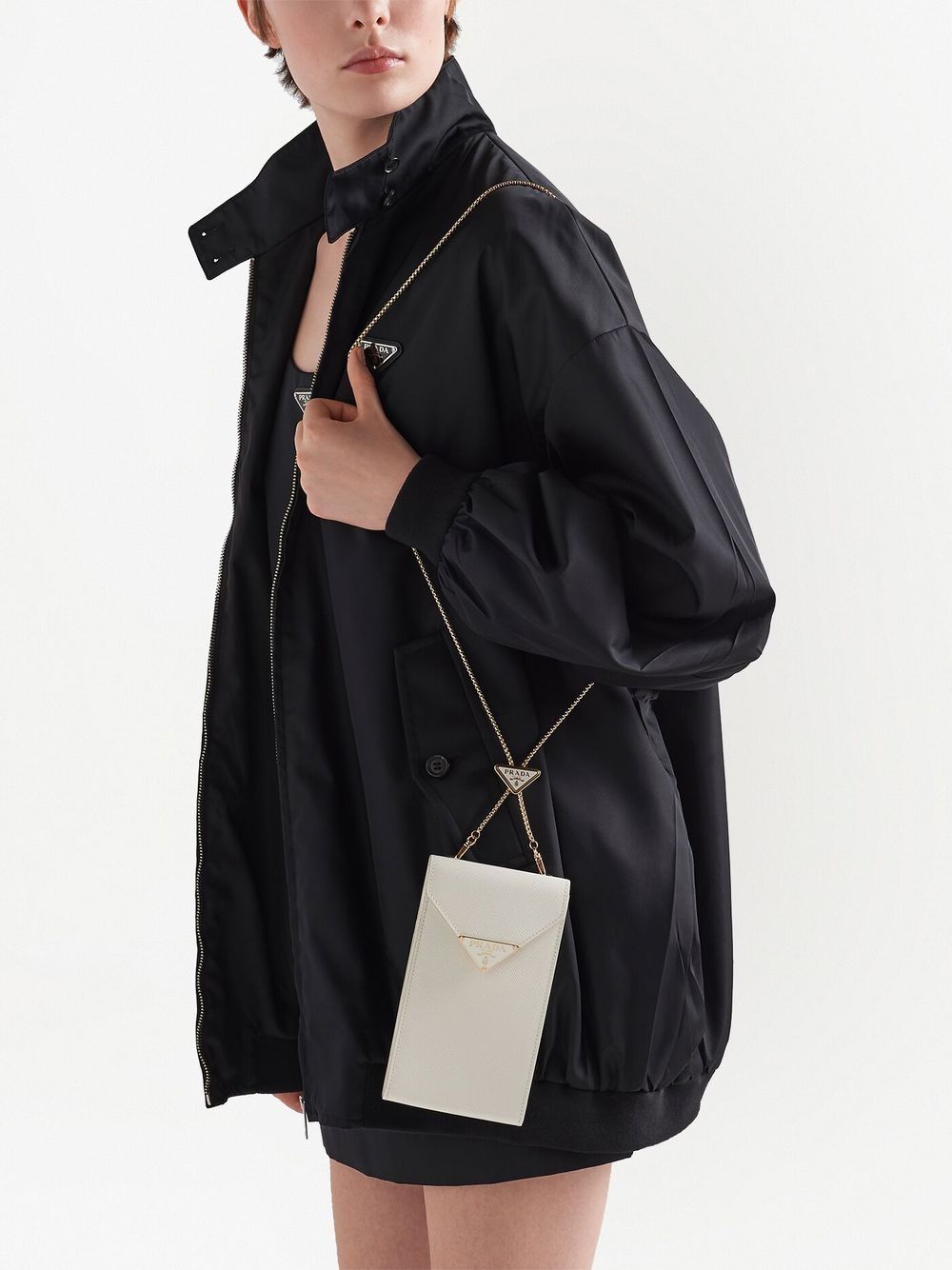 Pra*a saffiano leather mini bag