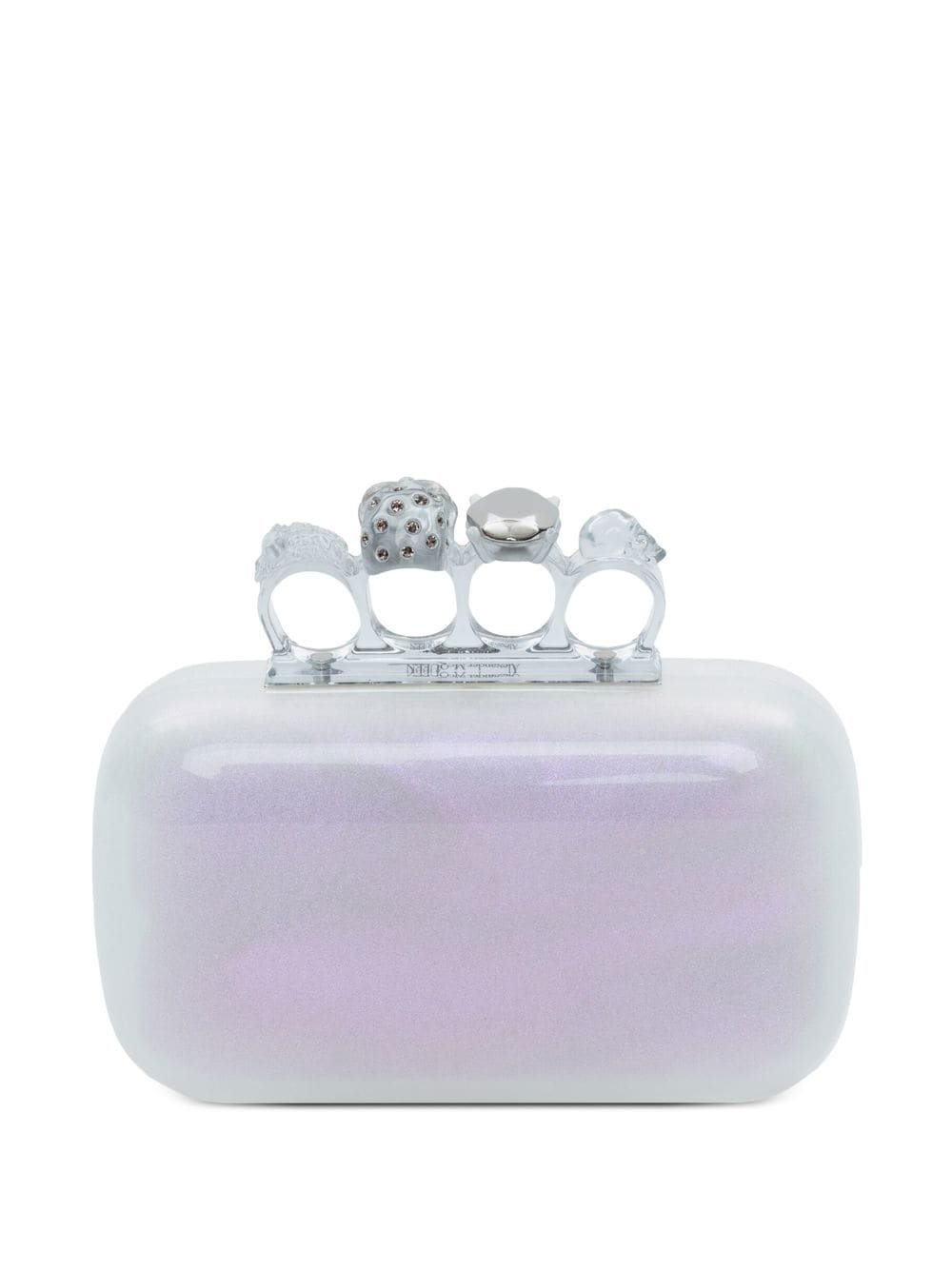 Alexander McQueen Skull iridescent clutch bag