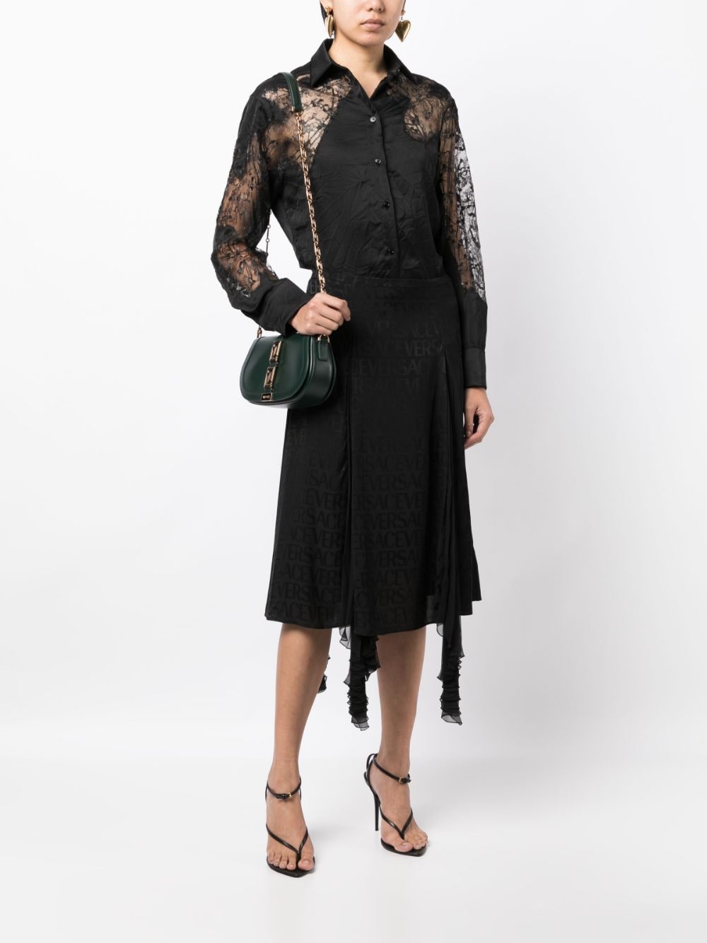 Versace Greca Goddess leather shoulder bag