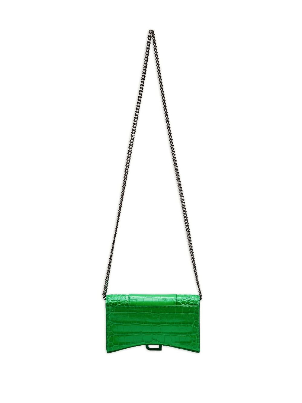 Ba*len*cia*ga crocodile-effect leather shoulder bag