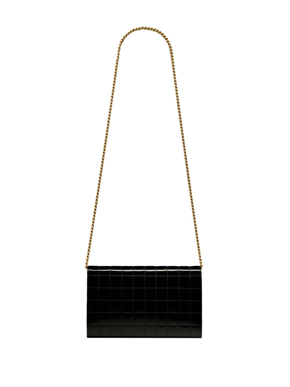 Saint Laurent Cassandre matelassé leather chain wallet