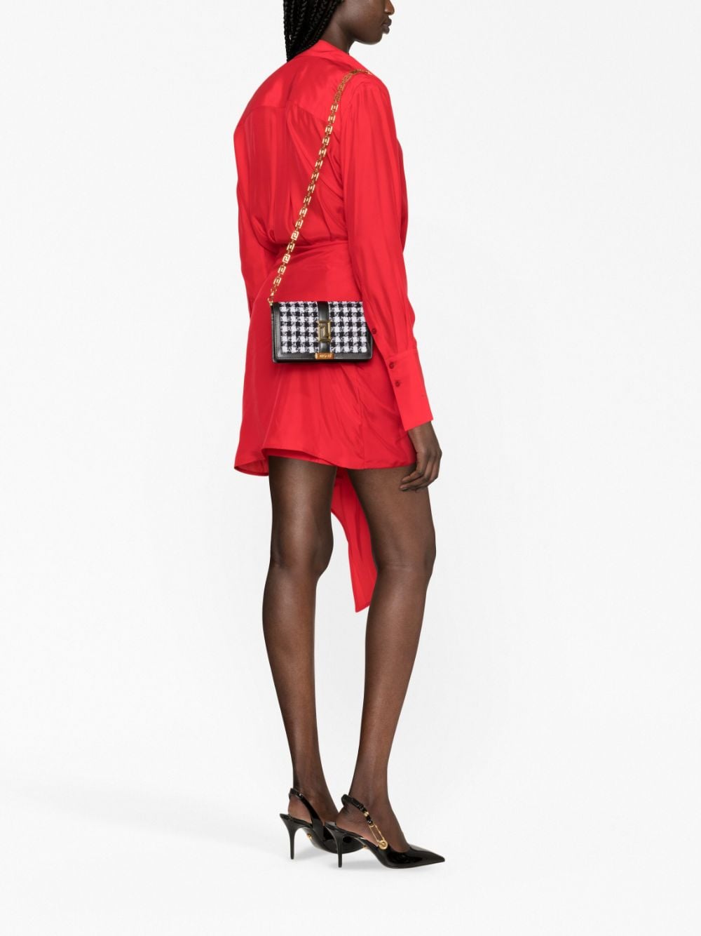 Versace Greca Goddess tweed mini bag