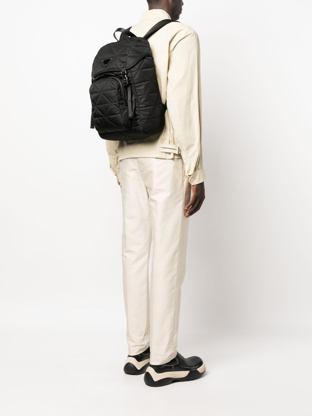 Pra*a re-nylon quilted backpack