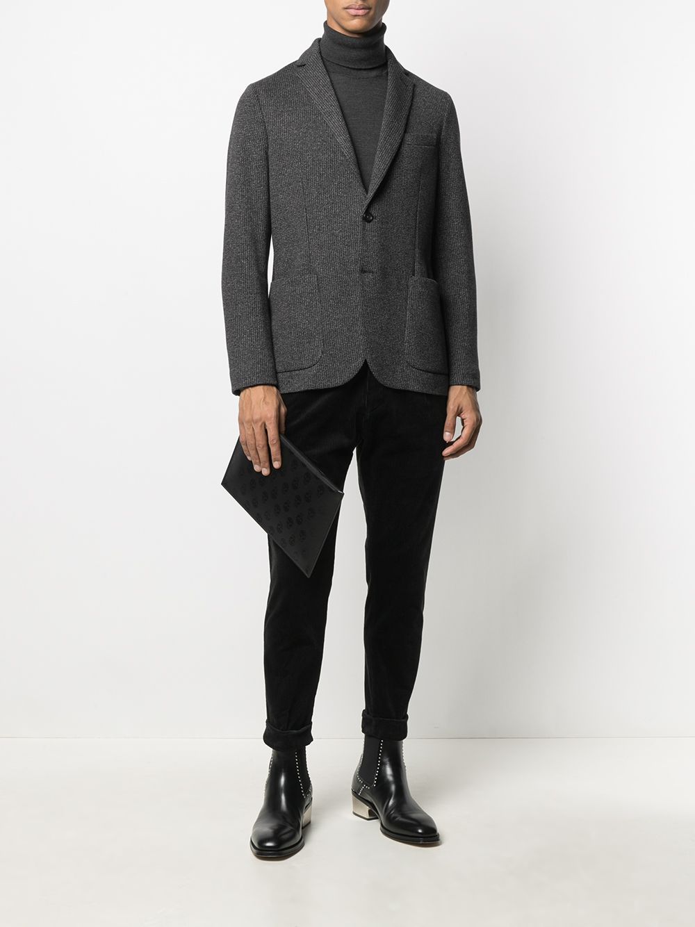 Alexander McQueen skull-print zipped clutch bag