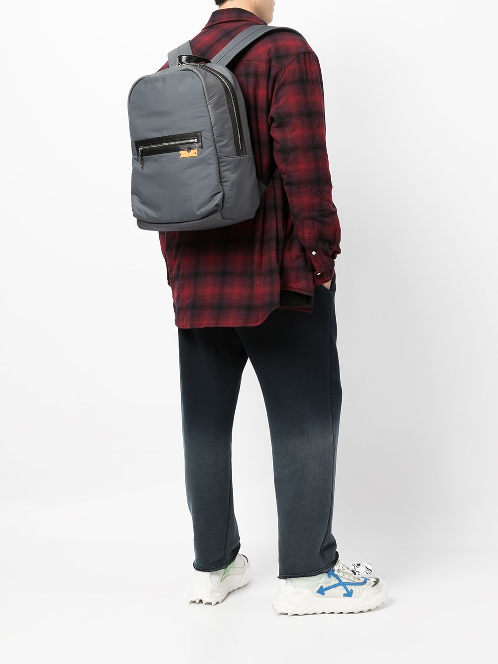 Off-White logo-patch zip-fastening backpack