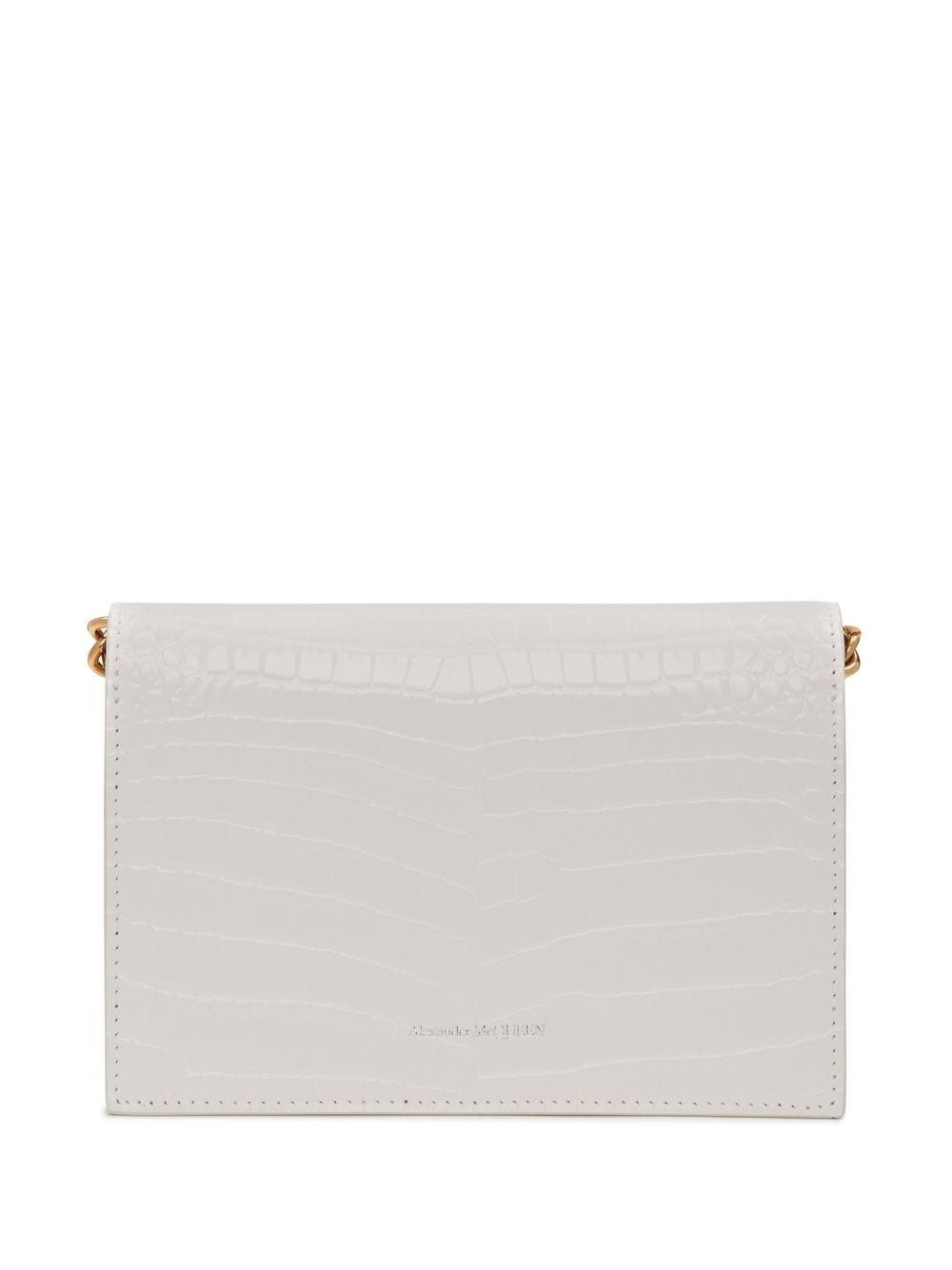 Alexander McQueen leather skull-stud bag