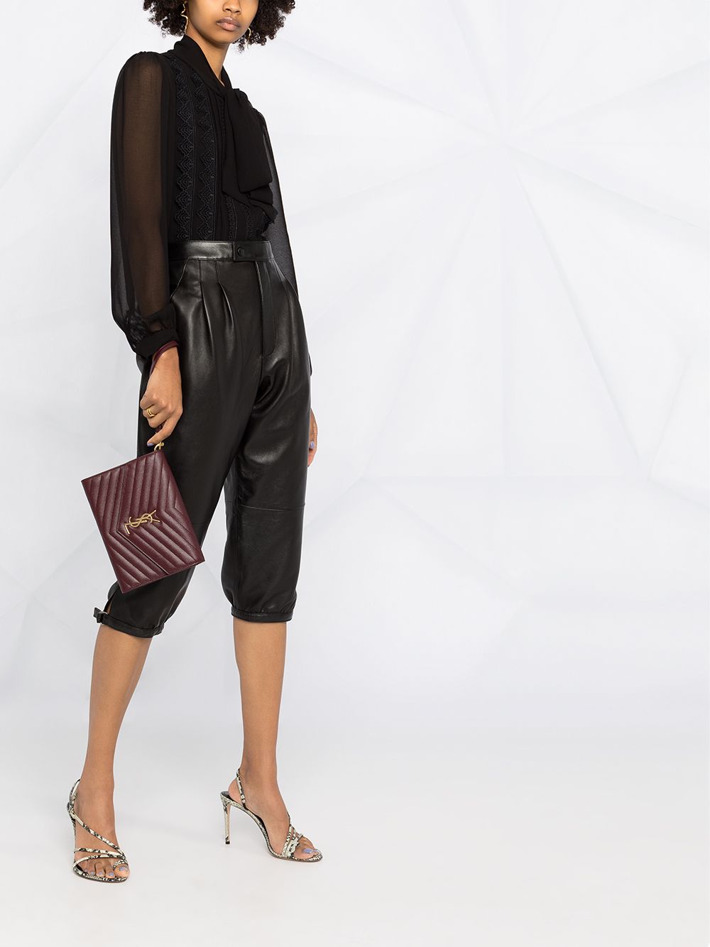 Saint Laurent New Pouch Monogram clutch