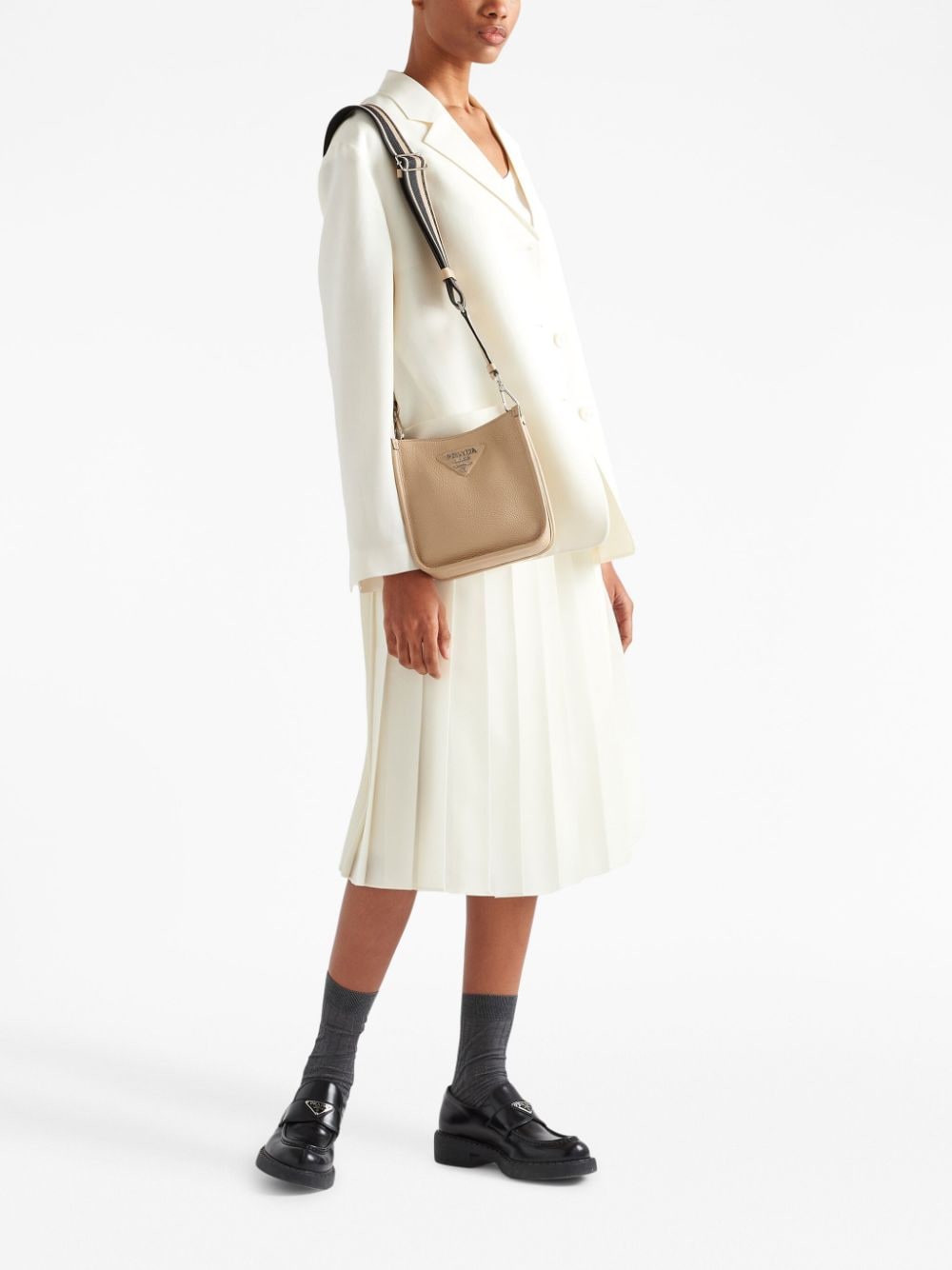 Pra*a mini logo-plaque shoulder bag