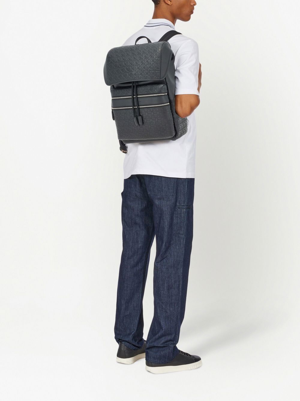 Ferragamo Gancini debossed backpack
