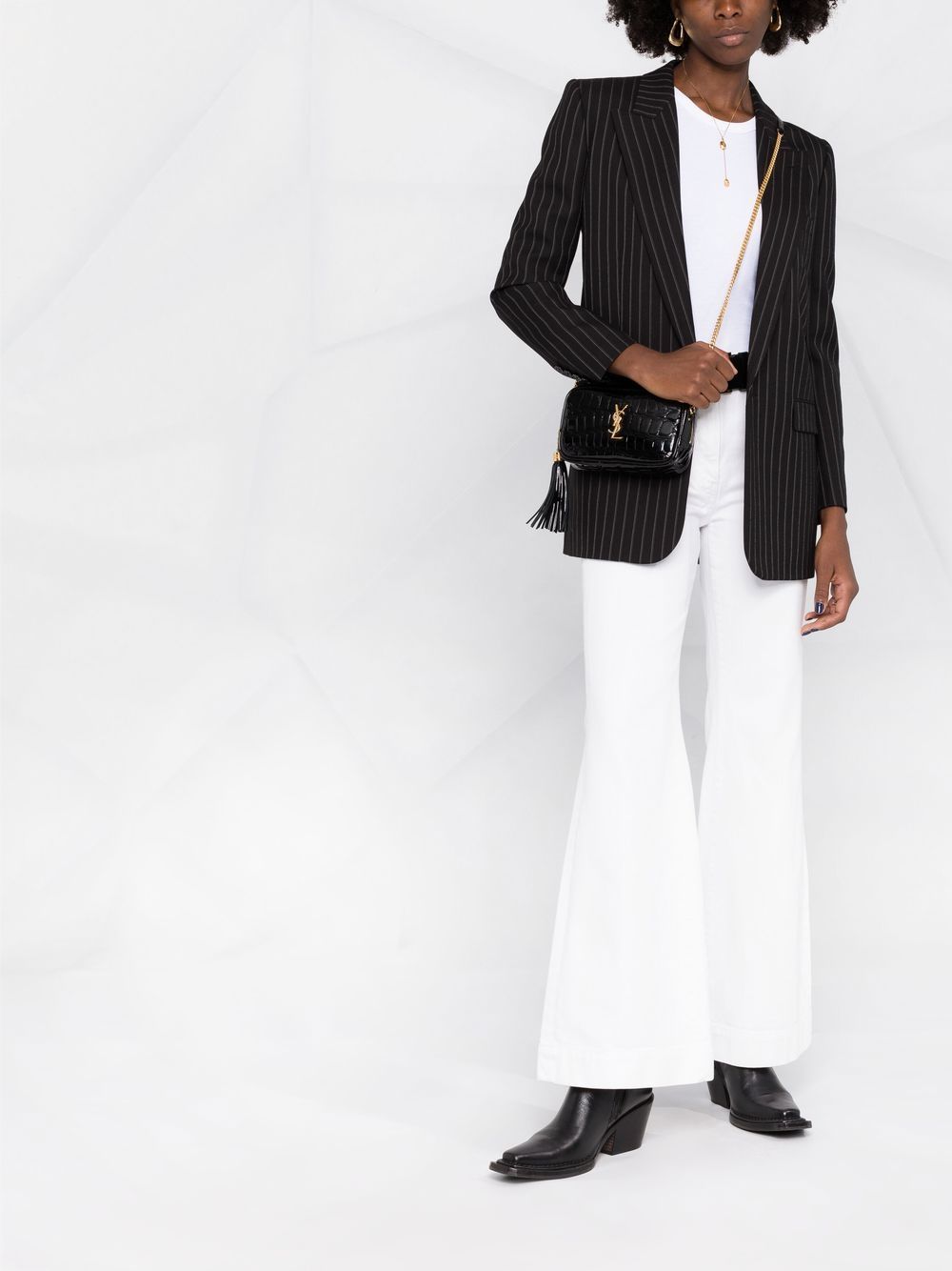 Saint Laurent Lou crocodile-effect crossbody bag