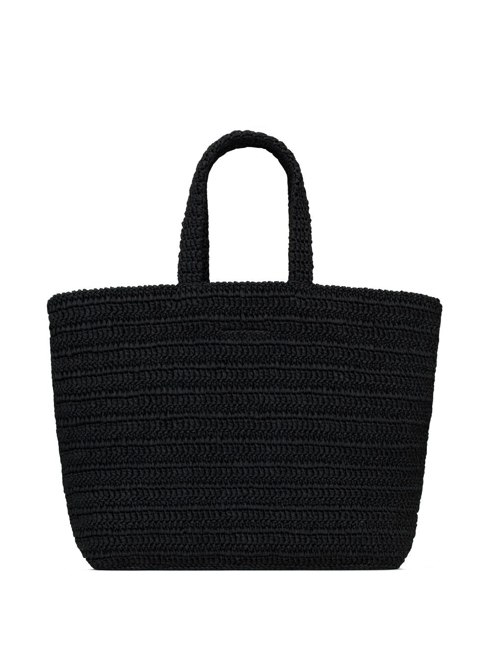 Saint Laurent Rive Gauche embroidered raffia tote bag