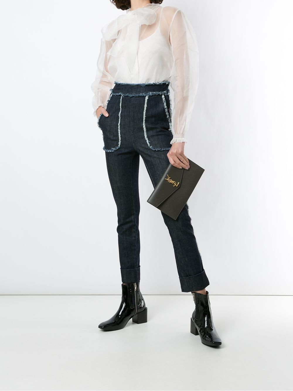 Saint Laurent medium monogram envelope clutch bag