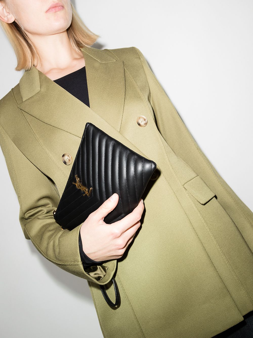 Saint Laurent quilted leather purse