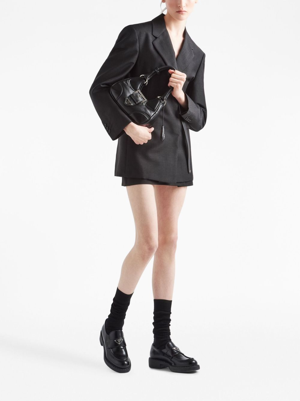 Pra*a moon padded nappa-leather mini bag