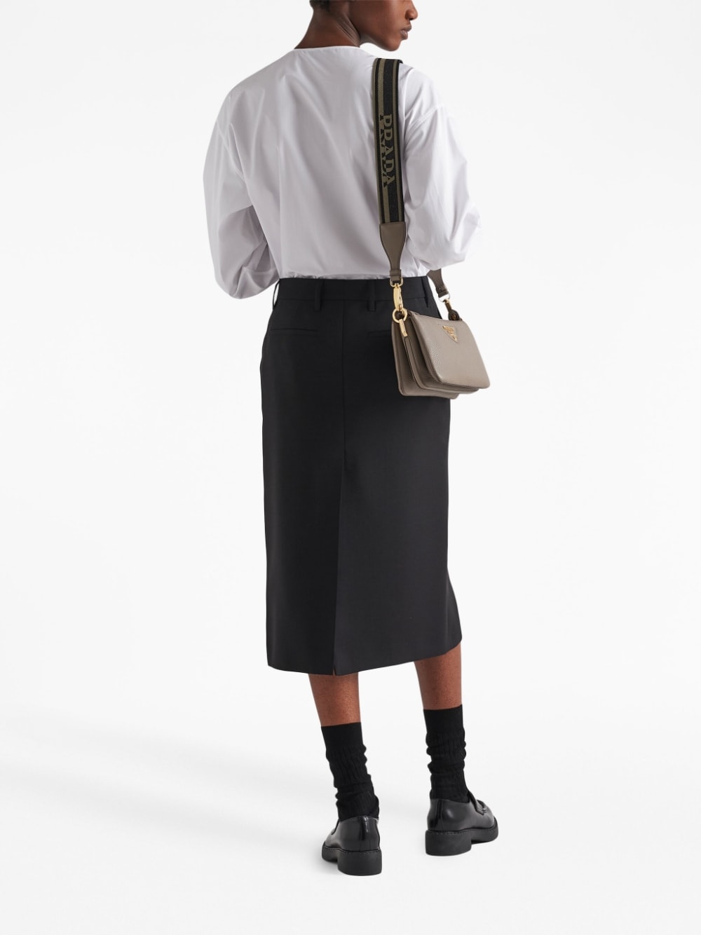 Pra*a leather shoulder bag