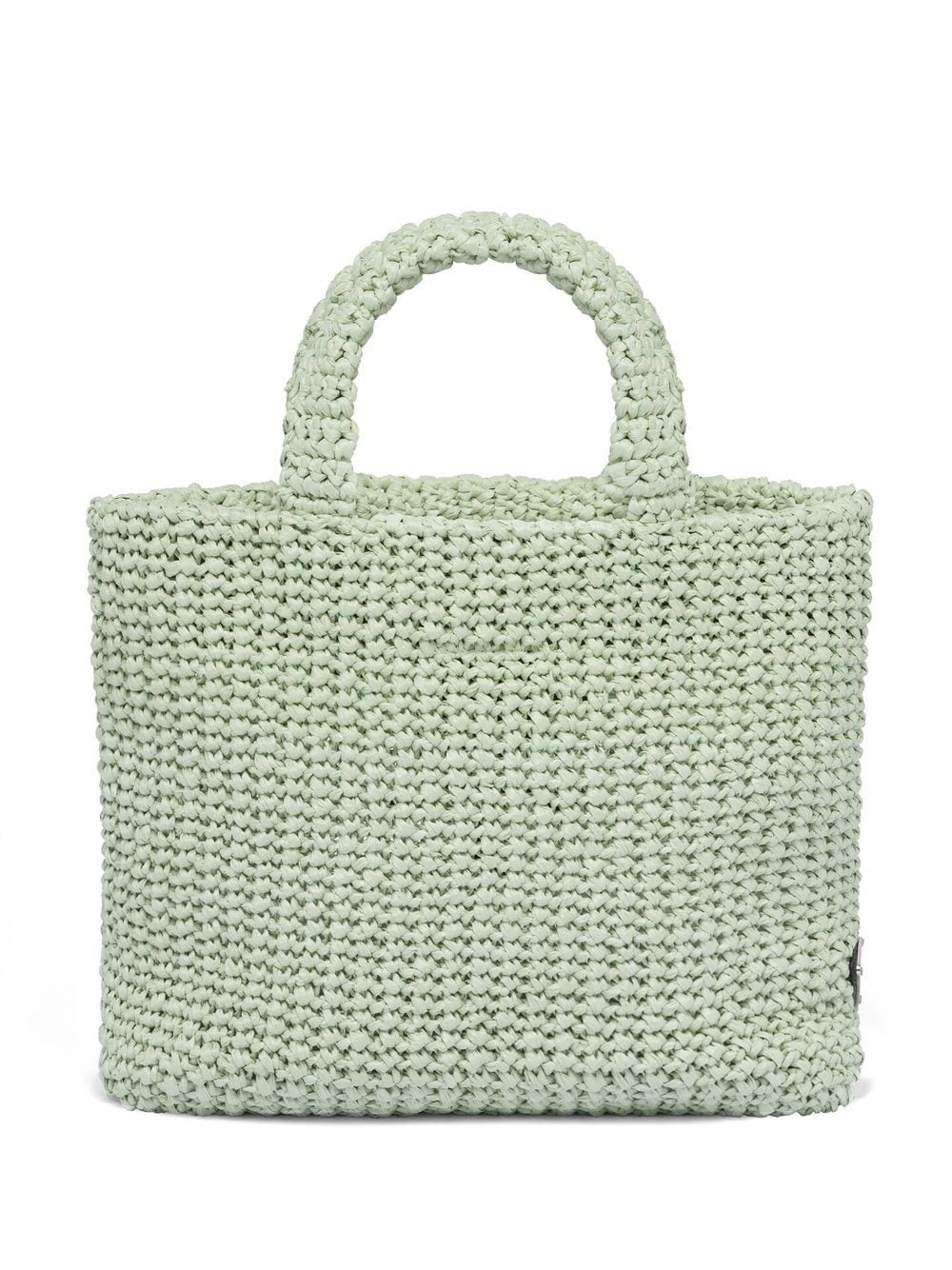 Pra*a small raffia tote bag