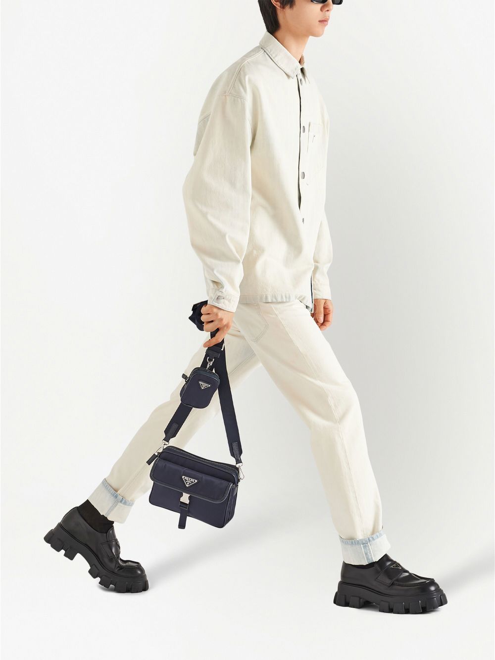 Pra*a re-nylon pouch crossbody bag