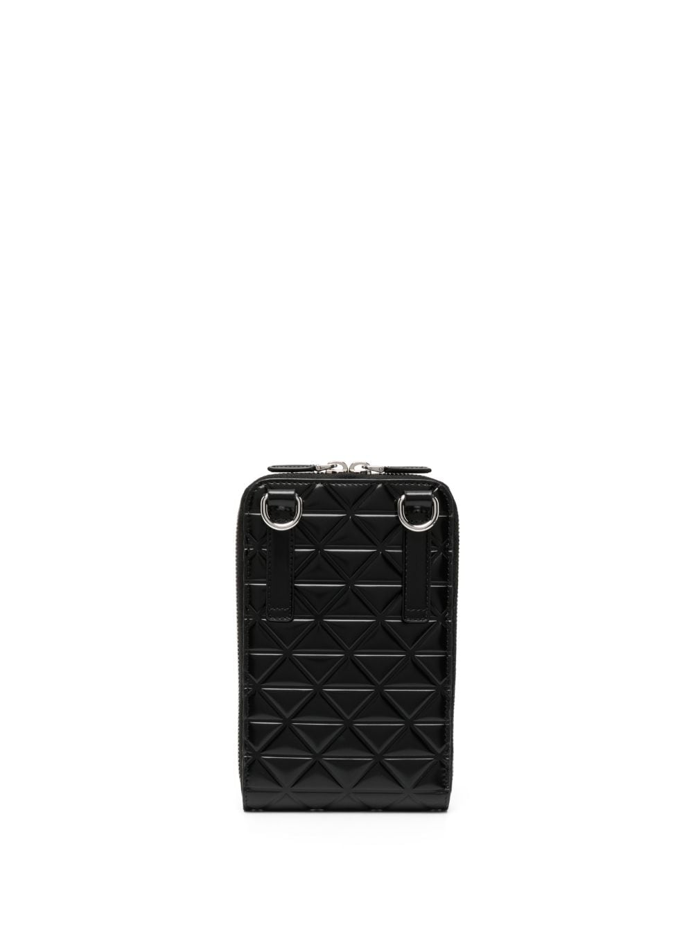 Pra*a embossed geometric pattern messenger bag