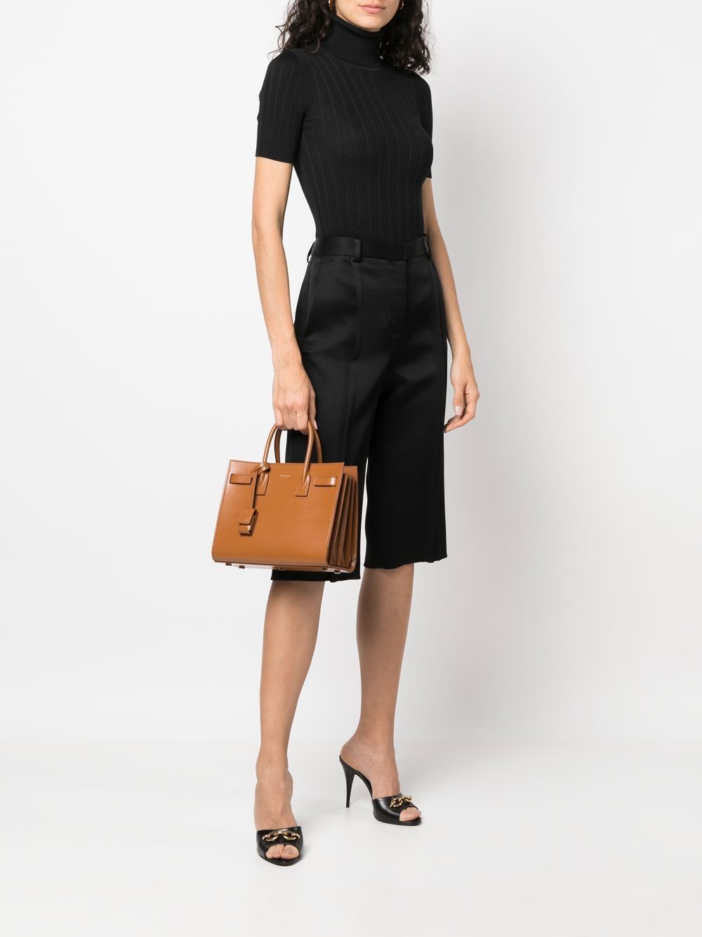 Saint Laurent logo-plaque shoulder bag