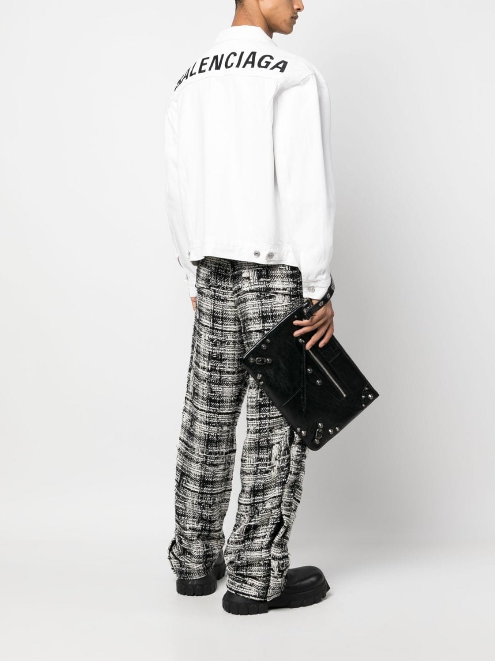 Ba*len*cia*ga le cagole leather clutch bag