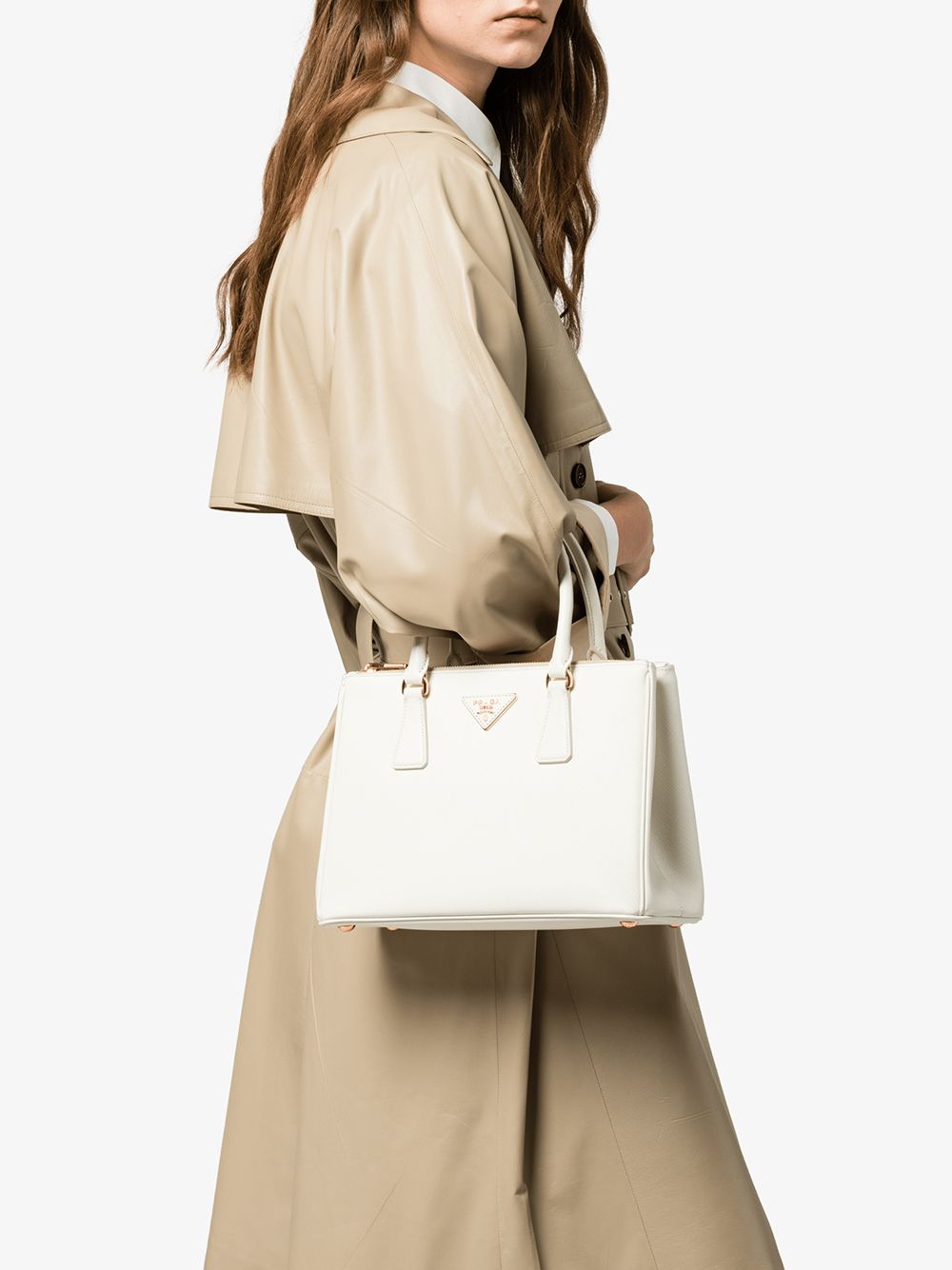 Pra*a medium galleria leather tote bag