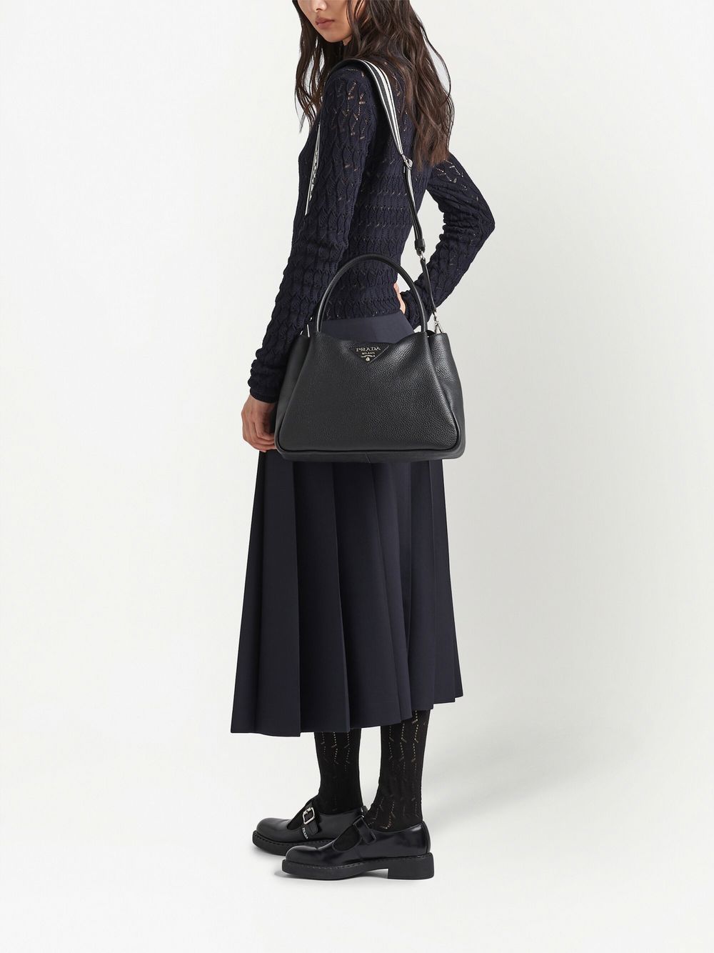 Pra*a large logo-plaque tote bag