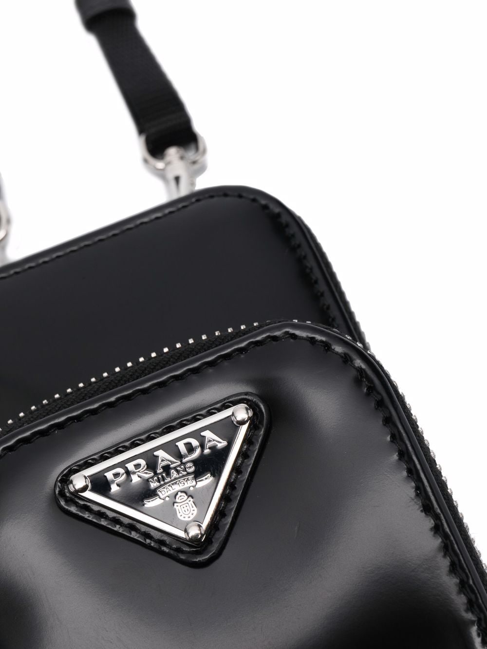 Pra*a triangle-logo crossbody pouch