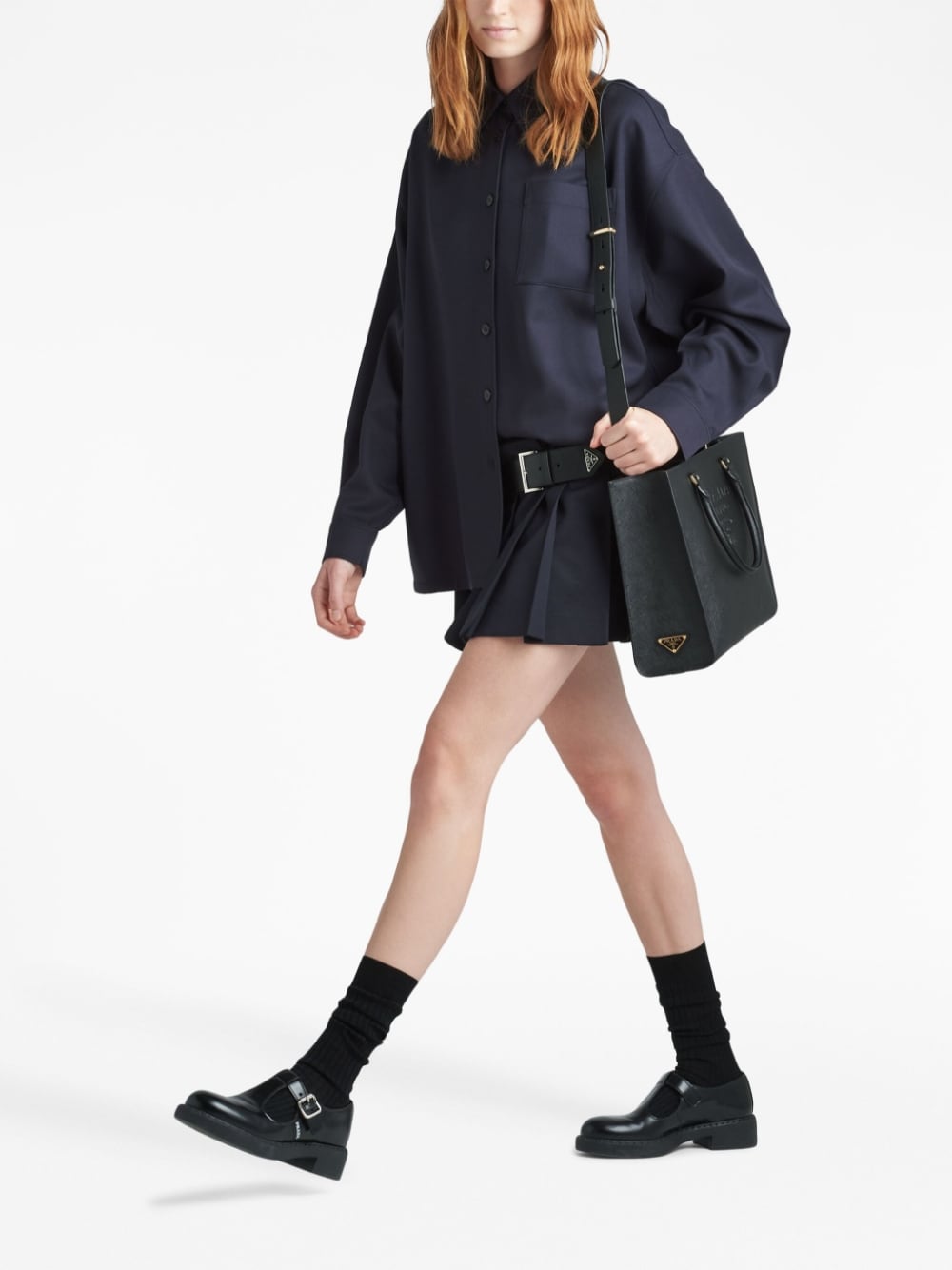 Pra*a medium saffiano leather tote bag