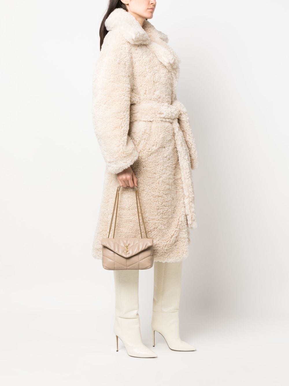 Saint Laurent logo-plaque quilted crossbody bag