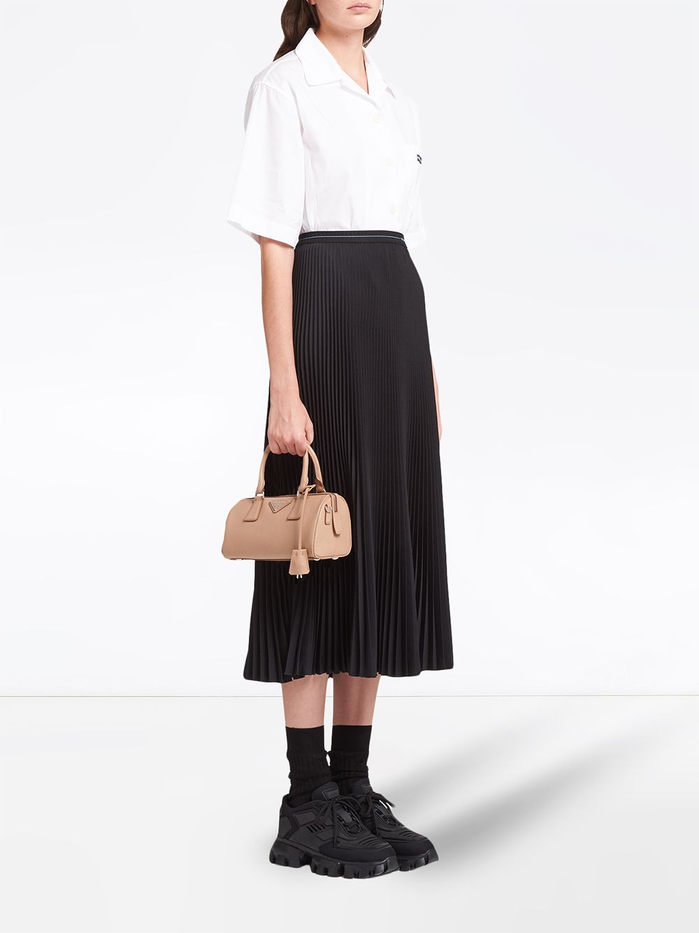 Pra*a mini saffiano leather bag