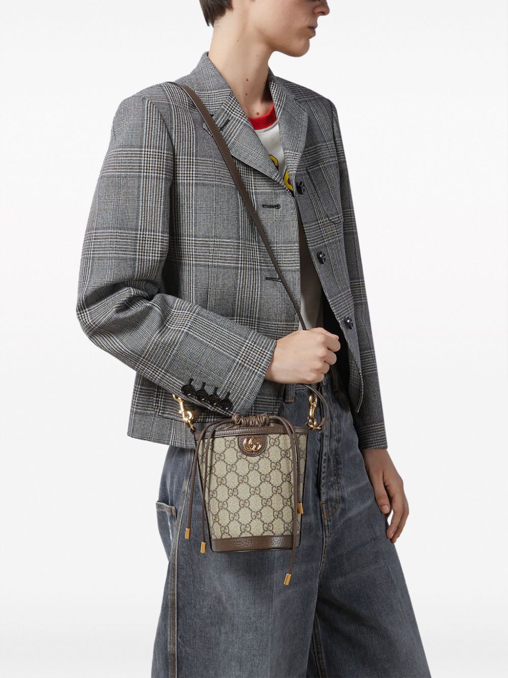 G*u*i mini ophidia gg-logo bucket bag