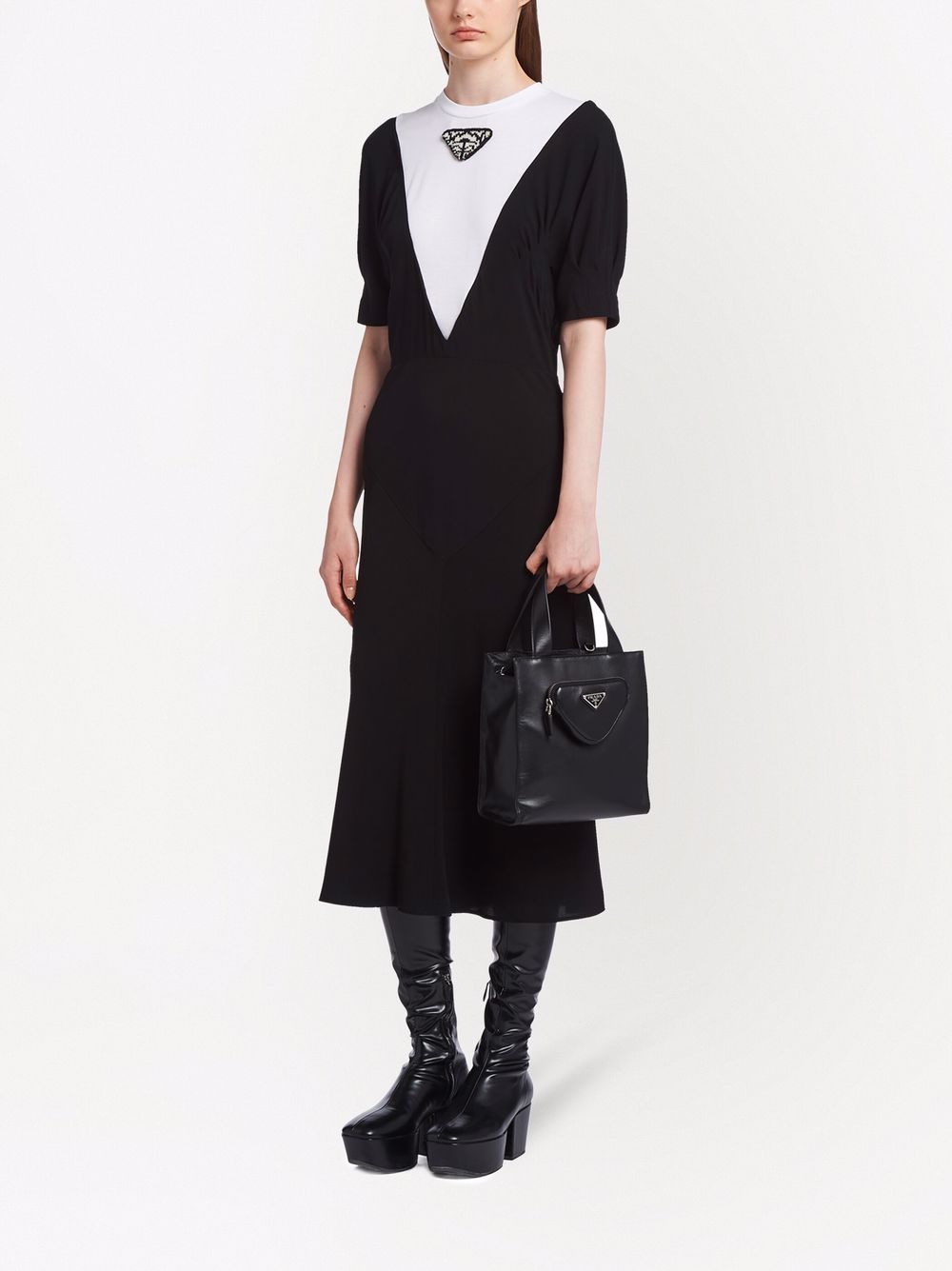 Pra*a triangle logo tote bag