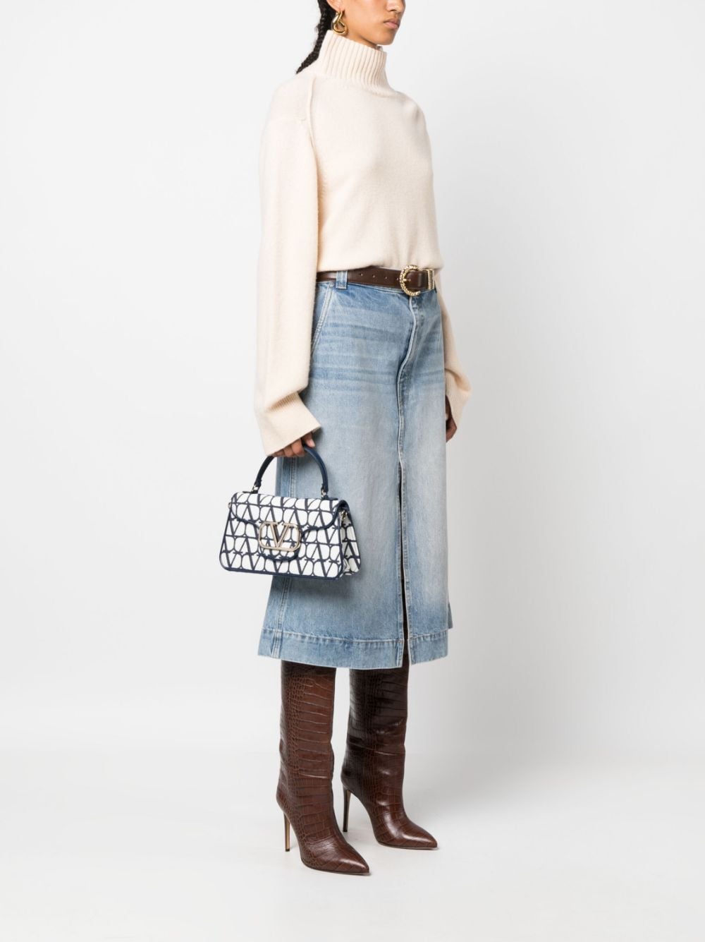 Valentino Garavani VLogo monogram-print tote bag