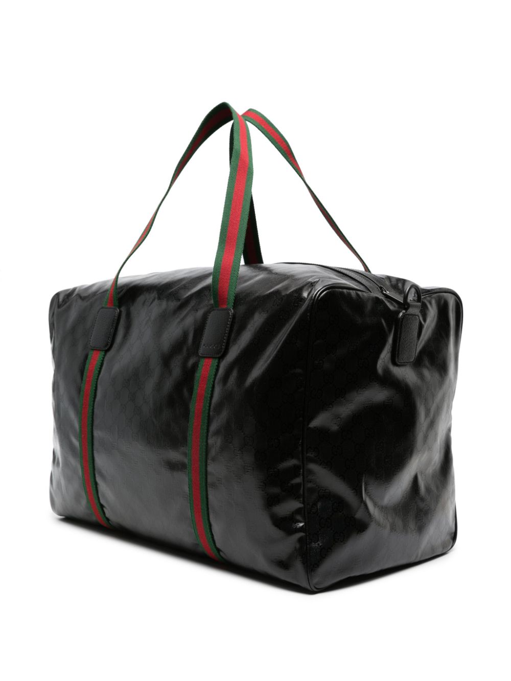 G*u*i large web-detail leather holdall