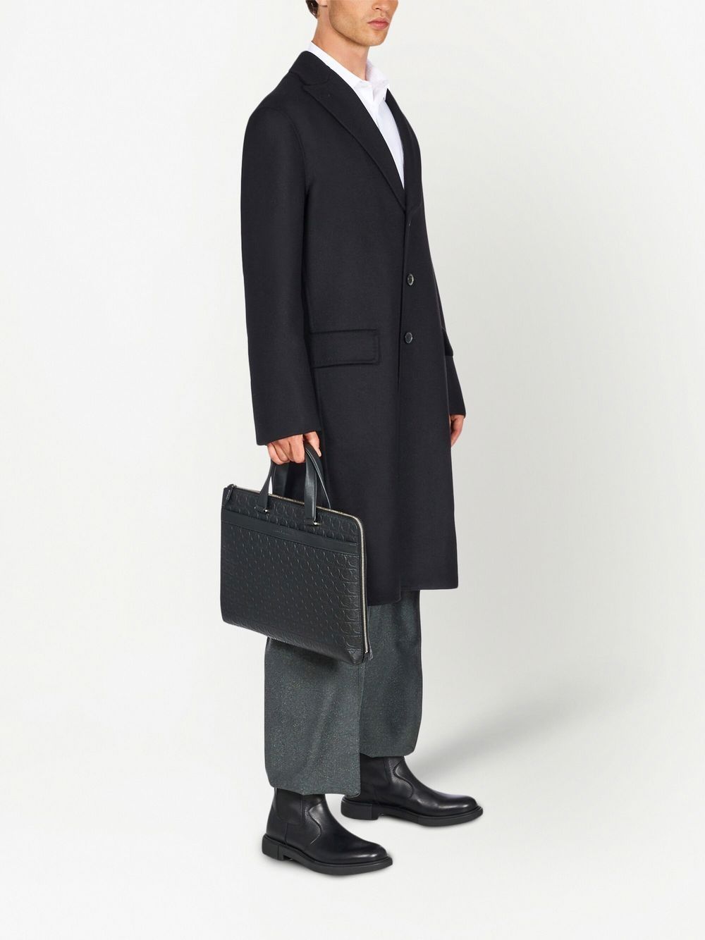 Ferragamo Gancini-pattern laptop case