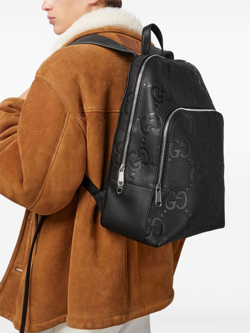 G*u*i large jumbo gg leather backpack