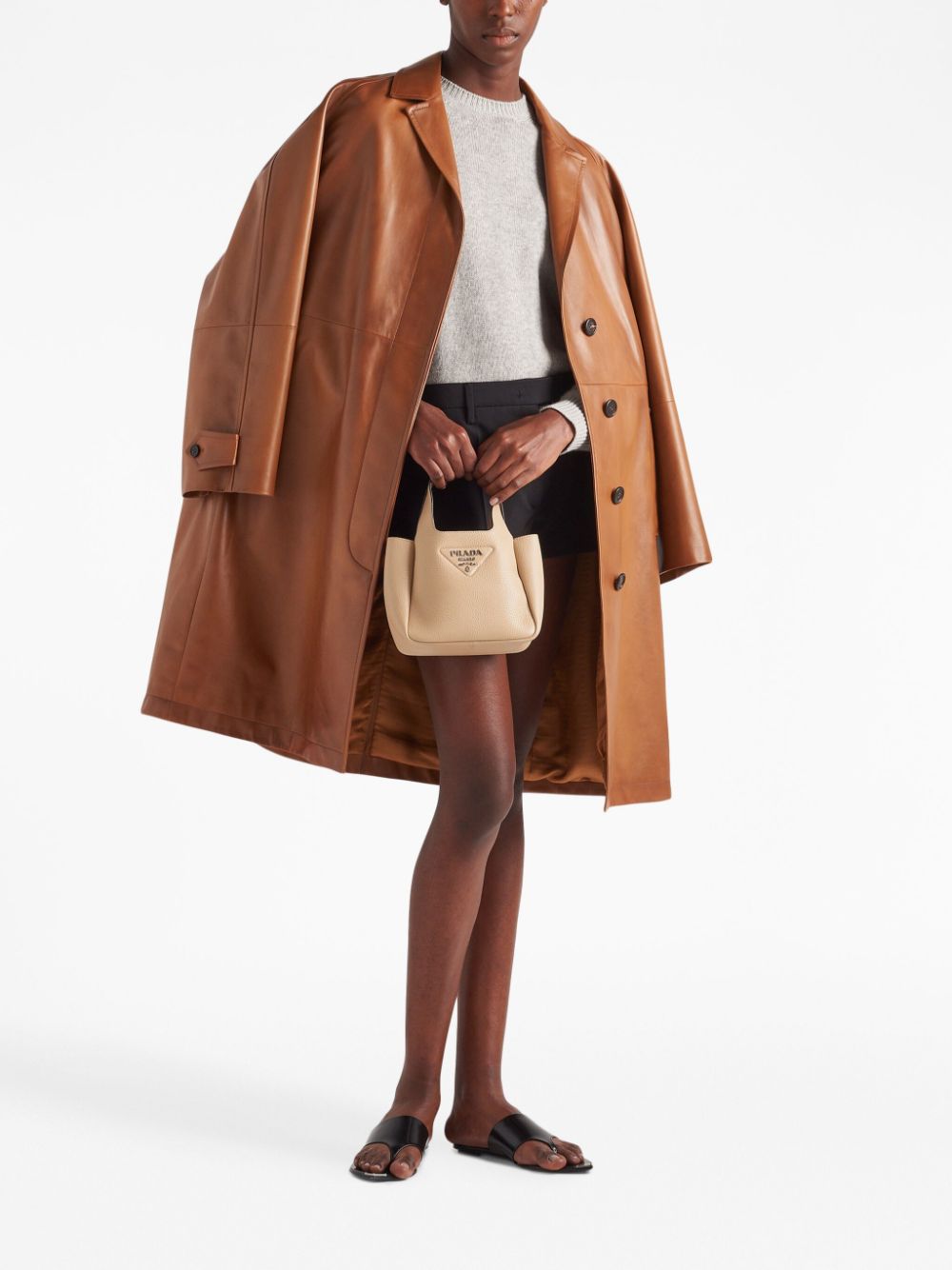 Pra*a logo-plaque tote bag