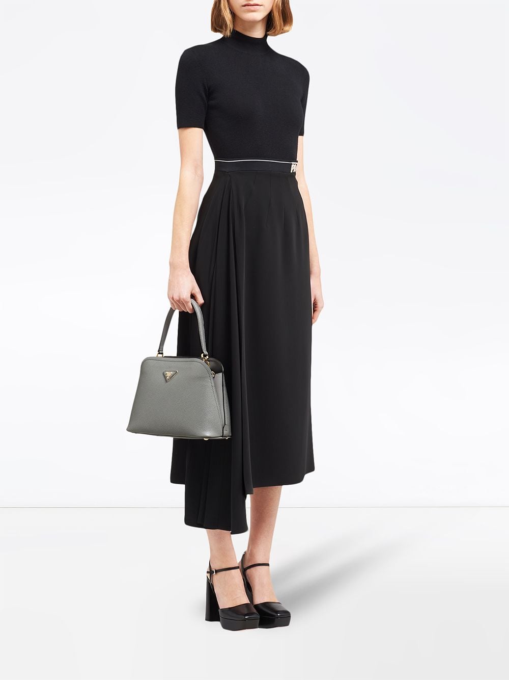 Pra*a medium matinée saffiano bag