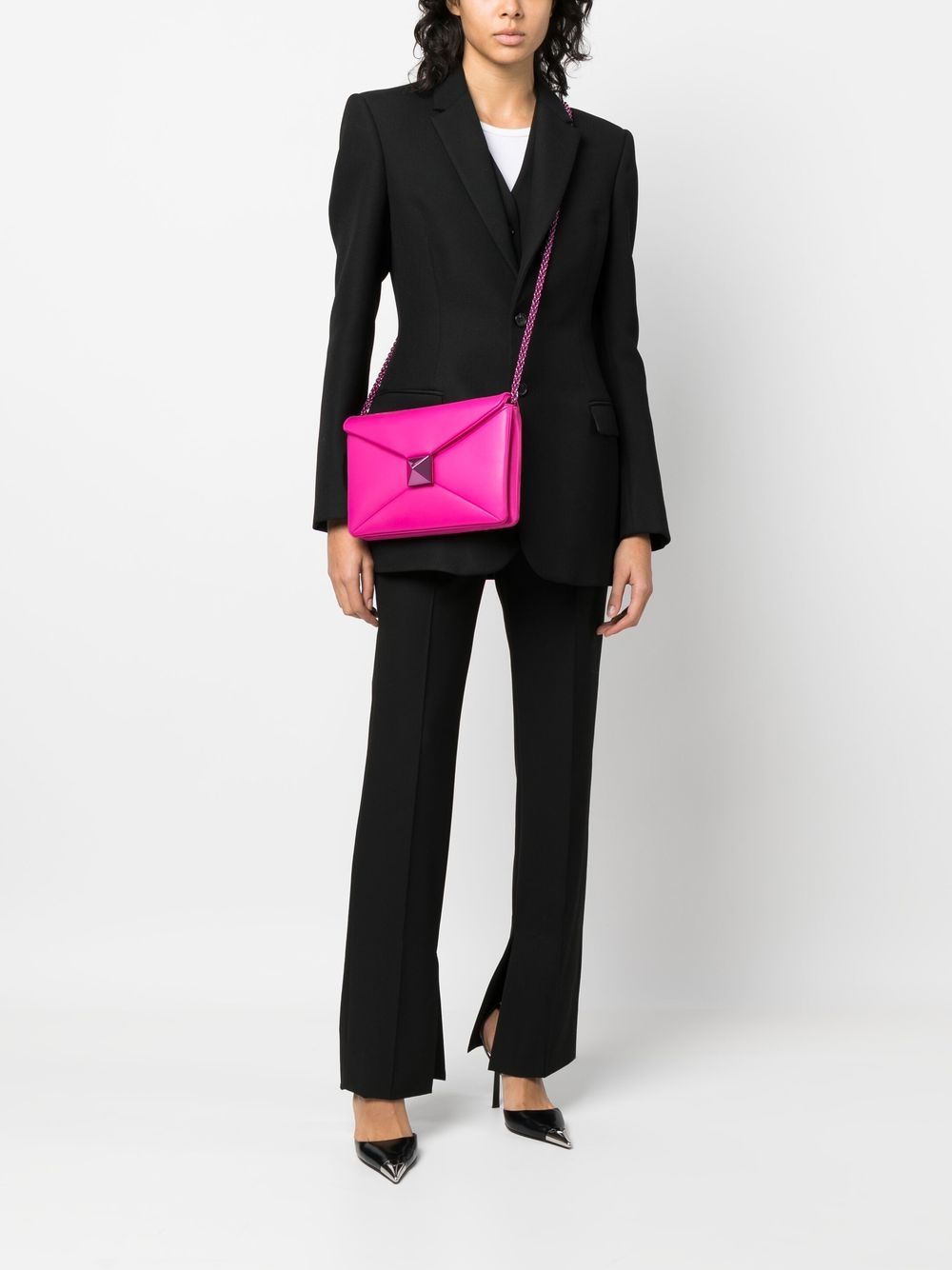 Valentino Garavani Maxi Stud leather clutch bag