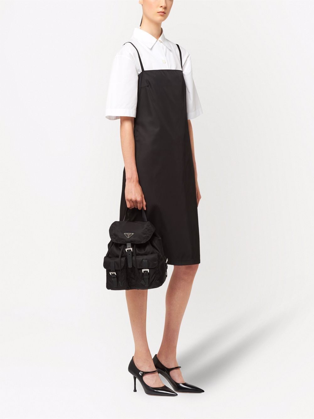 Pra*a logo-plaque backpack