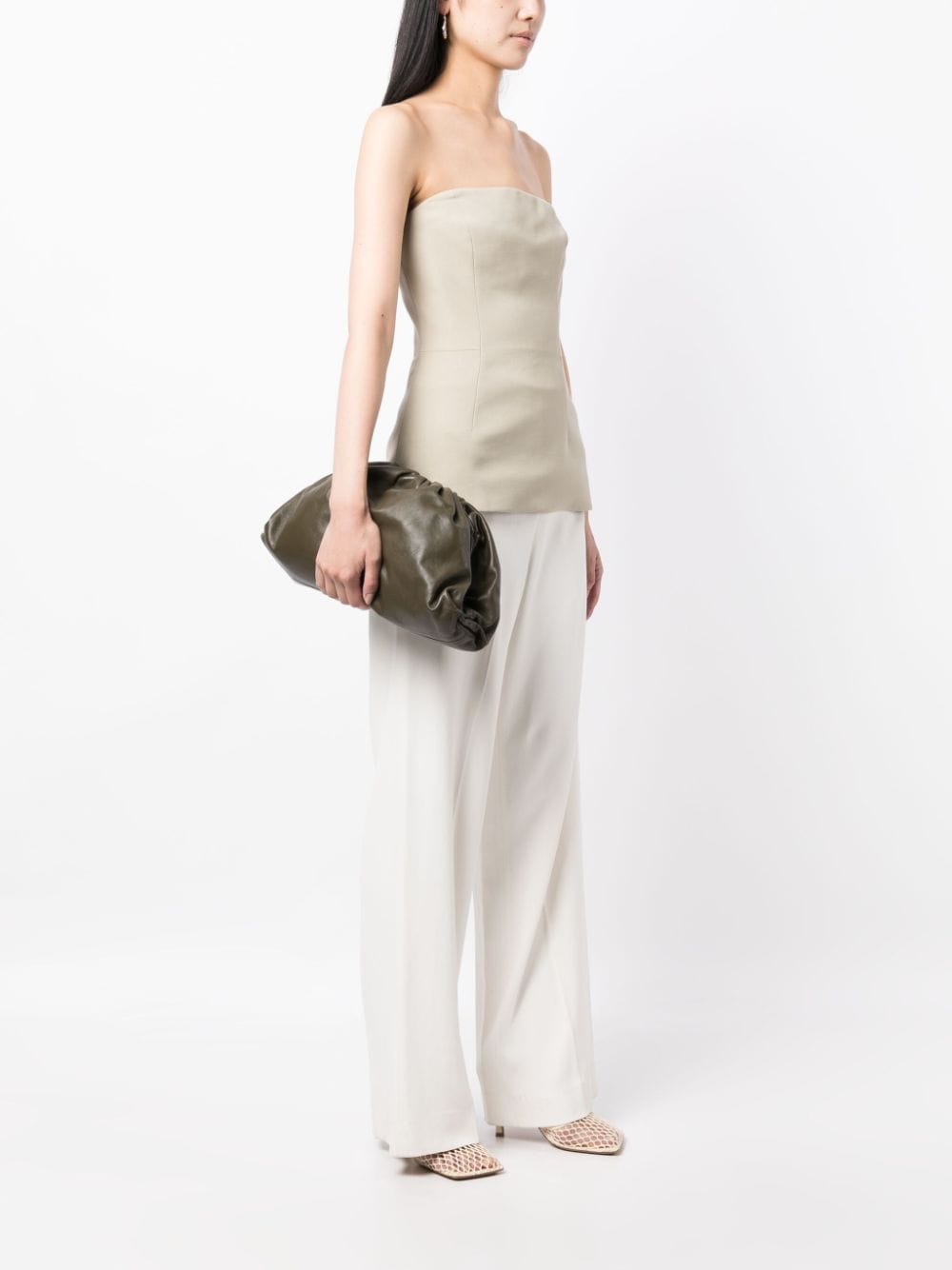 Bo*te*ga ve*ne*ta   gathered detailing pouch