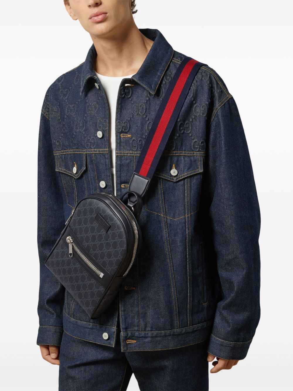 g*u*i gg S*p*e canvas crossbody bag