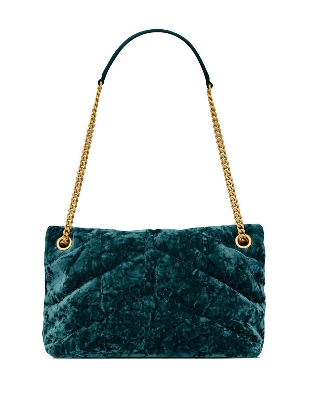 Saint Laurent small Puffer velvet shoulder bag