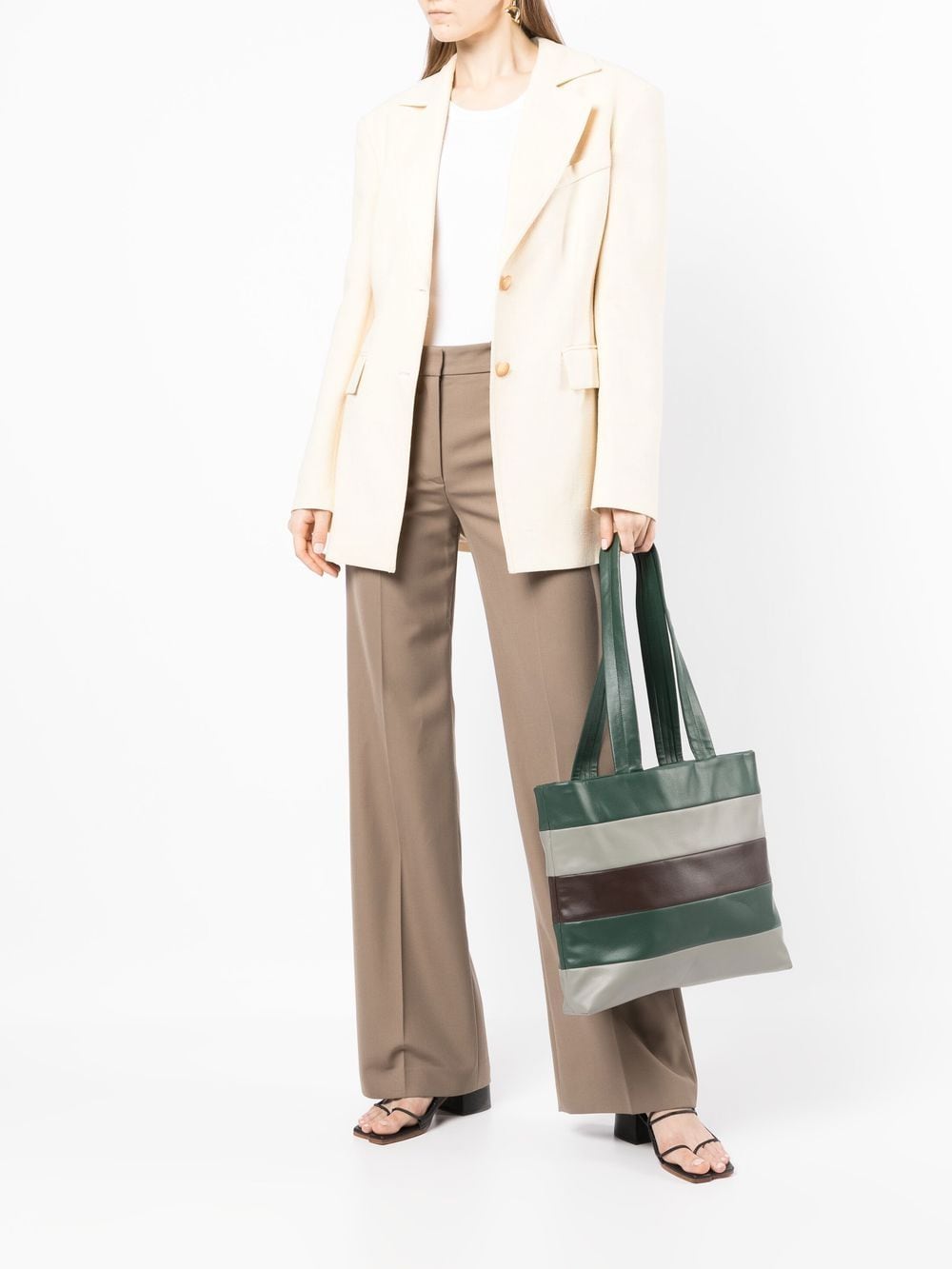 0711 Harper colour-block tote bag