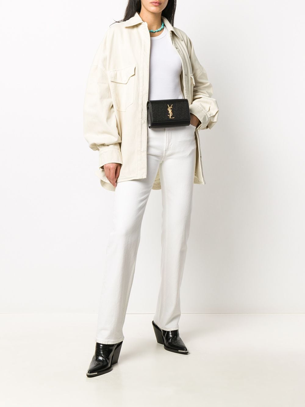 Saint Laurent logo-plaque belt bag